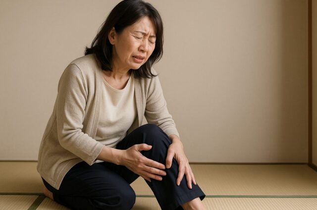 膝痛　宮崎　正座